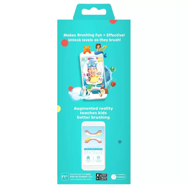 imageColgate hum Smart Manual Kids Toothbrush hum Kids Toothbrush With Phone Stand App Makes Brushing Fun ChildSize Brush Head With Extra Soft Bristles CoralCoral