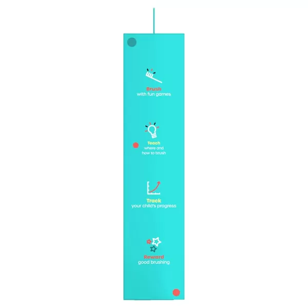imageColgate hum Smart Manual Kids Toothbrush hum Kids Toothbrush With Phone Stand App Makes Brushing Fun ChildSize Brush Head With Extra Soft Bristles CoralCoral