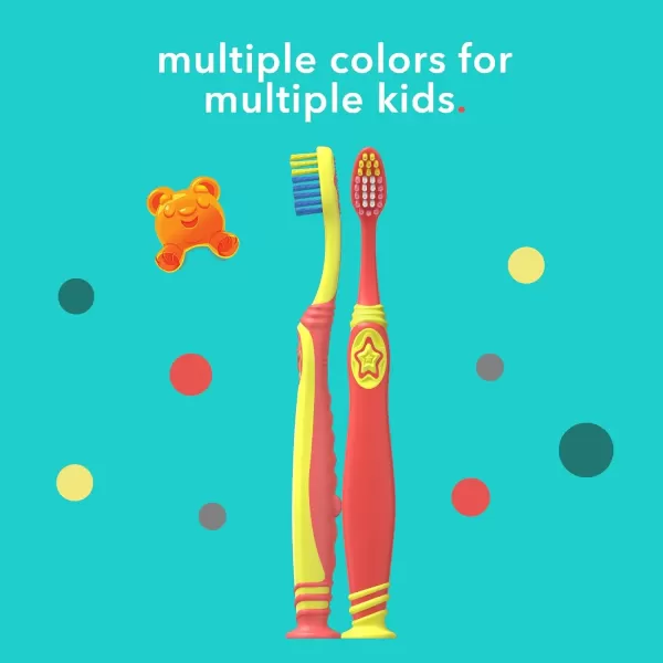 imageColgate hum Smart Manual Kids Toothbrush hum Kids Toothbrush With Phone Stand App Makes Brushing Fun ChildSize Brush Head With Extra Soft Bristles CoralYellow