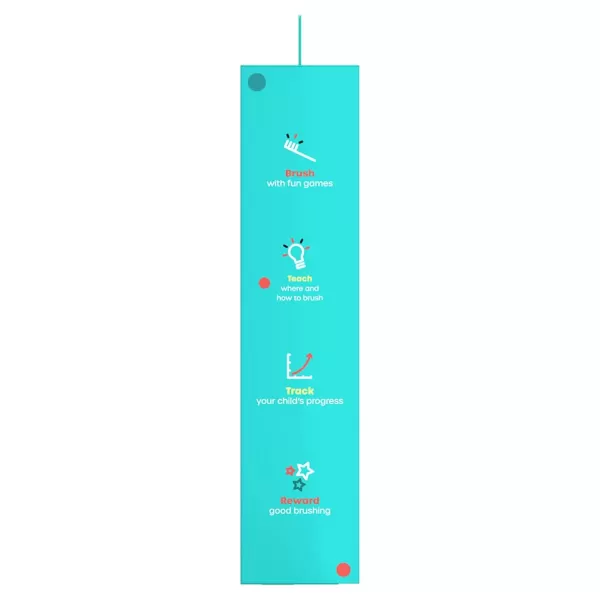imageColgate hum Smart Manual Kids Toothbrush hum Kids Toothbrush With Phone Stand App Makes Brushing Fun ChildSize Brush Head With Extra Soft Bristles CoralYellow