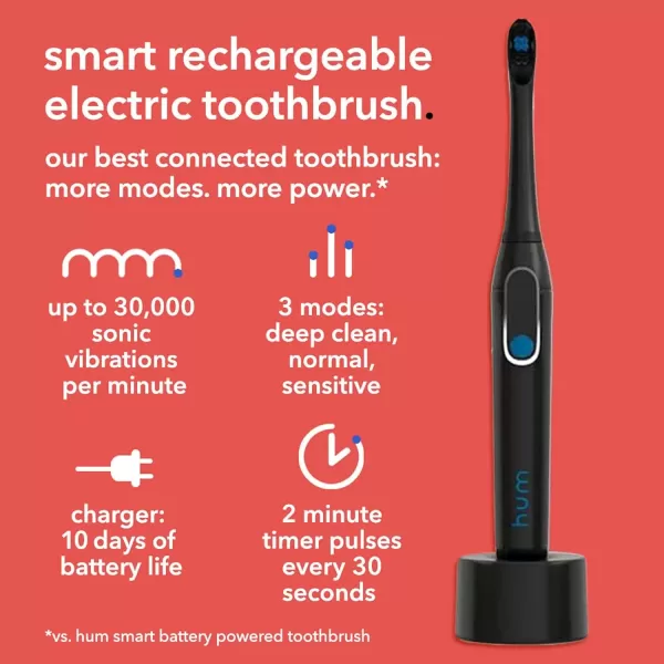imageElectric Toothbrush for Adults and 2 Replacement Heads Black