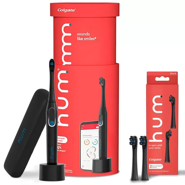 imageElectric Toothbrush for Adults and 2 Replacement Heads Black