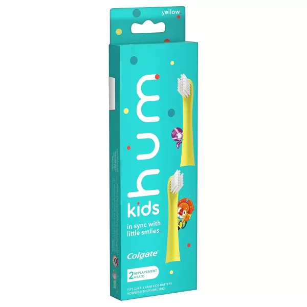 imageHum by Colgate Kids Toothbrush Refill Heads Coral 2 PackYellow