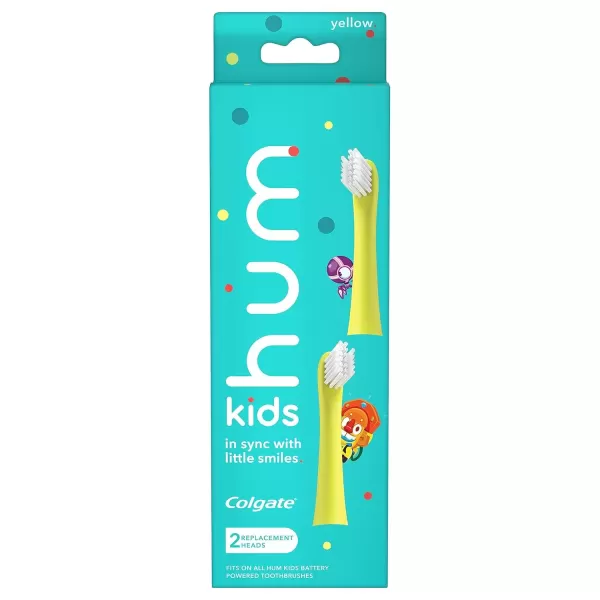 imageHum by Colgate Kids Toothbrush Refill Heads Coral 2 PackYellow