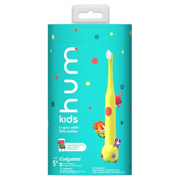 imageHum by Colgate Kids Toothbrush Refill Heads Coral 2 PackYellow