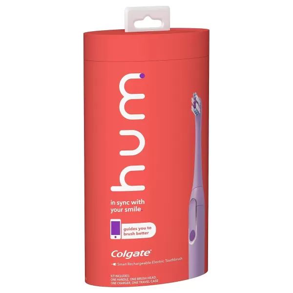imagehum by Colgate Electric Toothbrush for Adults Rechargeable Smart Sonic Toothbrush PurplePurple