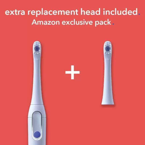 imagehum by Colgate Smart Battery Toothbrush Kit Sonic Toothbrush Handle with 2 Refill Heads and Travel Case Blue Amazon exclusive