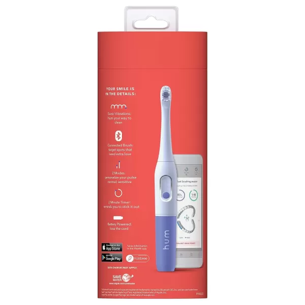 imagehum by Colgate Smart Battery Toothbrush Kit Sonic Toothbrush Handle with 2 Refill Heads and Travel Case Blue Amazon exclusive