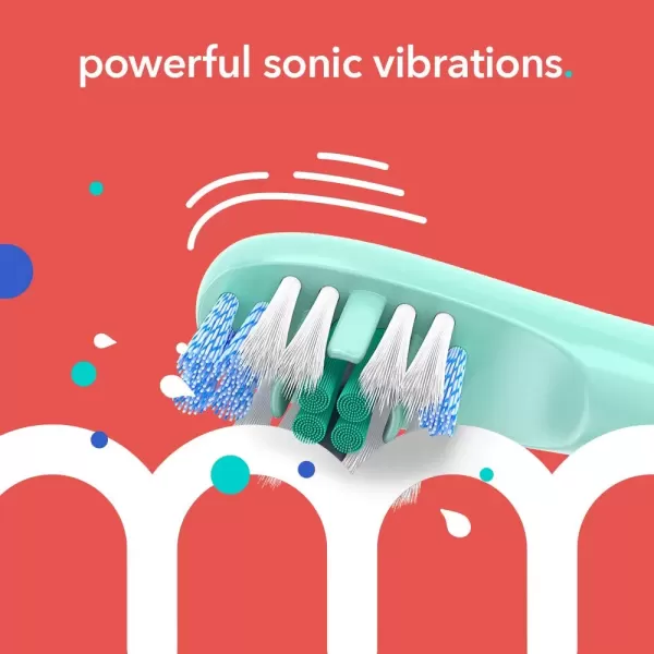 imagehum by Colgate Smart Battery Toothbrush Kit Sonic Toothbrush Handle with 2 Refill Heads and Travel Case Teal Amazon exclusive