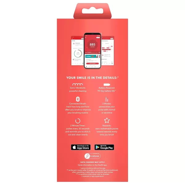 imagehum by Colgate Smart Rhythm Sonic Toothbrush Kit BatteryPowered Slate Grey
