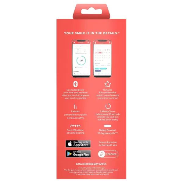 imagehum by Colgate Smart Rhythm Sonic Toothbrush Kit BatteryPowered Slate Grey