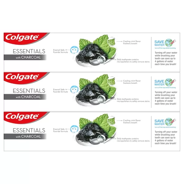 imageColgate Charcoal Teeth Whitening Toothpaste Natural Mint Flavor Vegan 46 Ounce 3 Pack46 Ounce Pack of 3