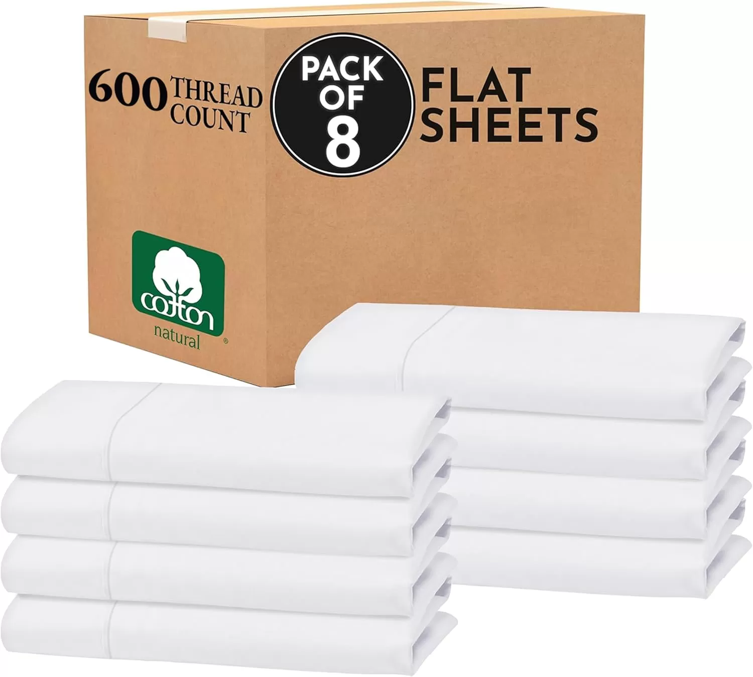 image100 Pure Cotton Flat Sheet  600 Thread Count Soft and Crisp Breathable Hotel Luxury Top Sheet Only Cooling Sheets Ultra Premium Sateen Weave Twin Bed Sheets 1 Piece Flat Sheet Bright White01  Bright White