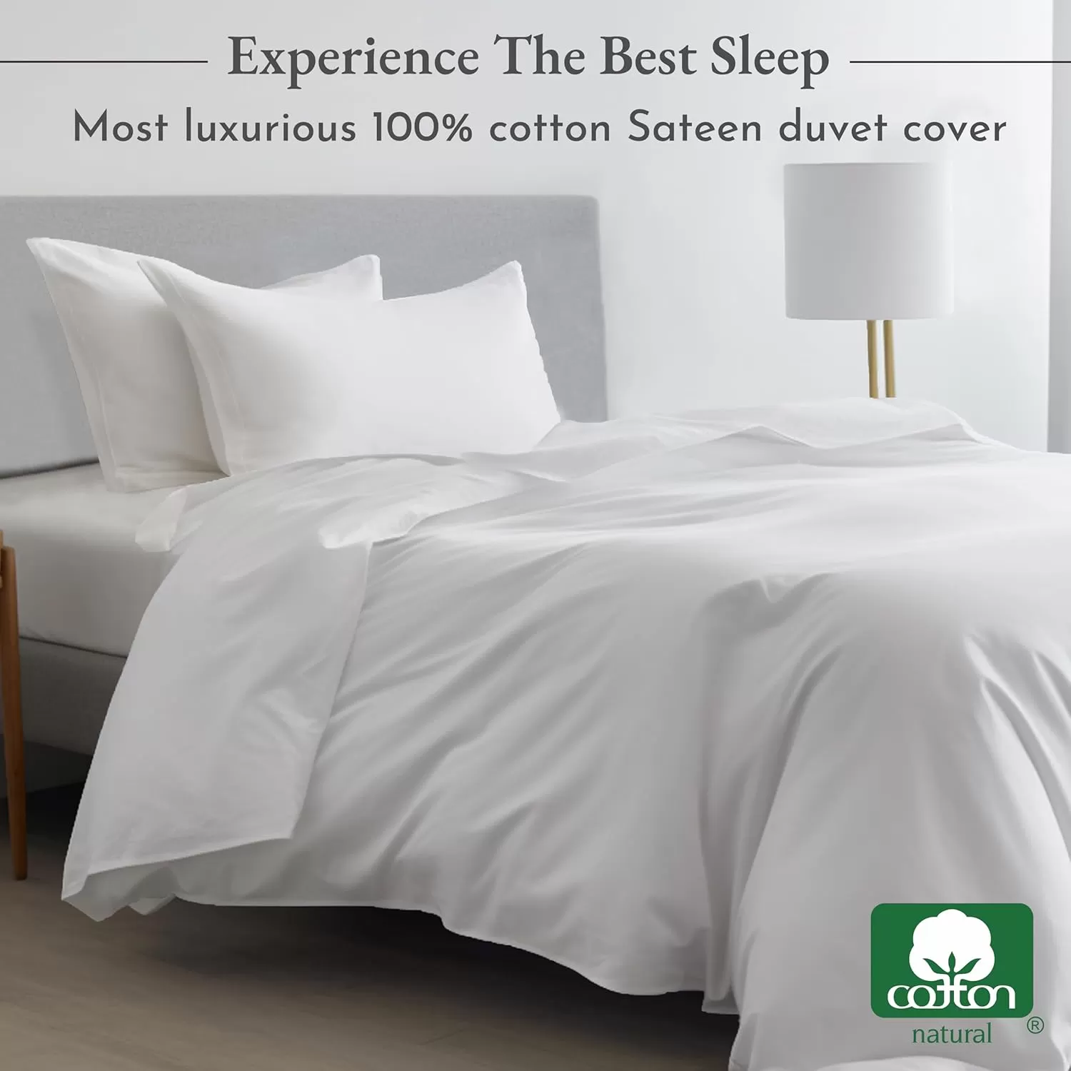 imageCalifornia Design Den Bulk Pack of 8 King Size Duvet Covers Only  400 Thread Count 100 Cotton Sateen Case Includes 8 Duvet Covers White05 Grey