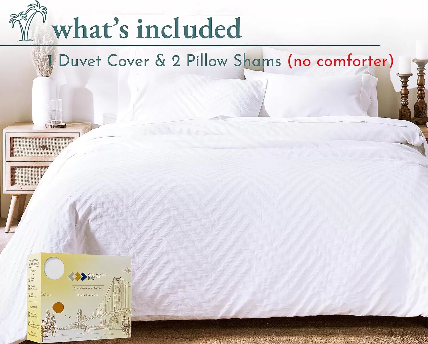imageCalifornia Design Den Bulk Pack of 8 Queen Duvet Cover Sets  400 Thread Count 100 Cotton Sateen Case Includes 8 Duvet Covers and 16 Pillow Shams White07 White Geo Matelass