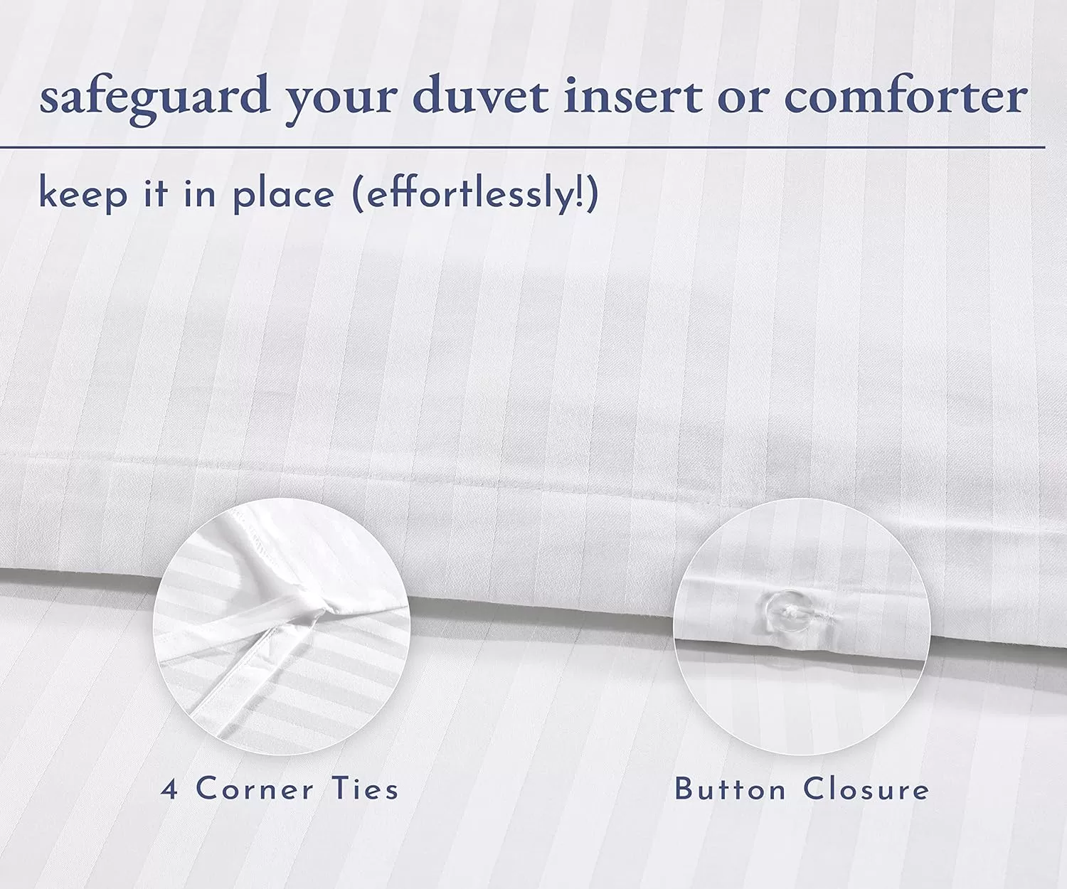 imageCalifornia Design Den Bulk Pack of 8 Queen Duvet Cover Sets  400 Thread Count 100 Cotton Sateen Case Includes 8 Duvet Covers and 16 Pillow Shams White08 Striped White