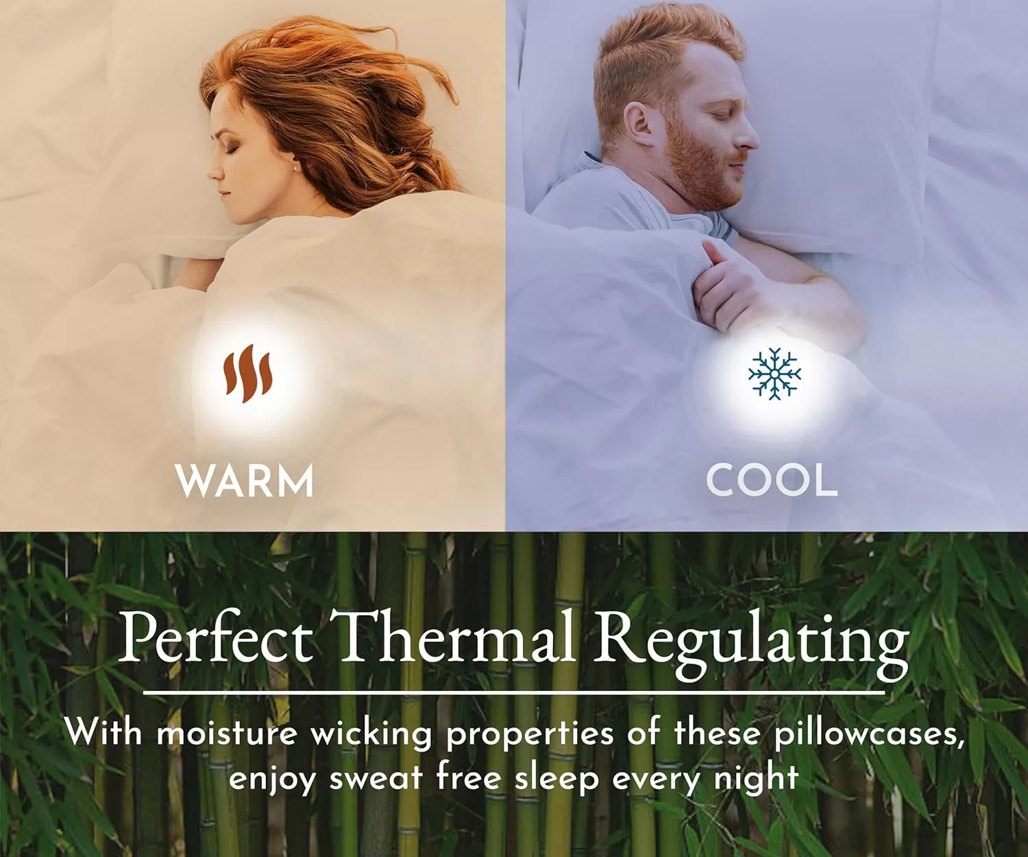 imageCalifornia Design Den Rayon from Bamboo Pillowcases Standard Size Set of 2 for Smooth Hair ampamp Skin Fits Standard ampamp Queen Pillows Navy BlueBright White