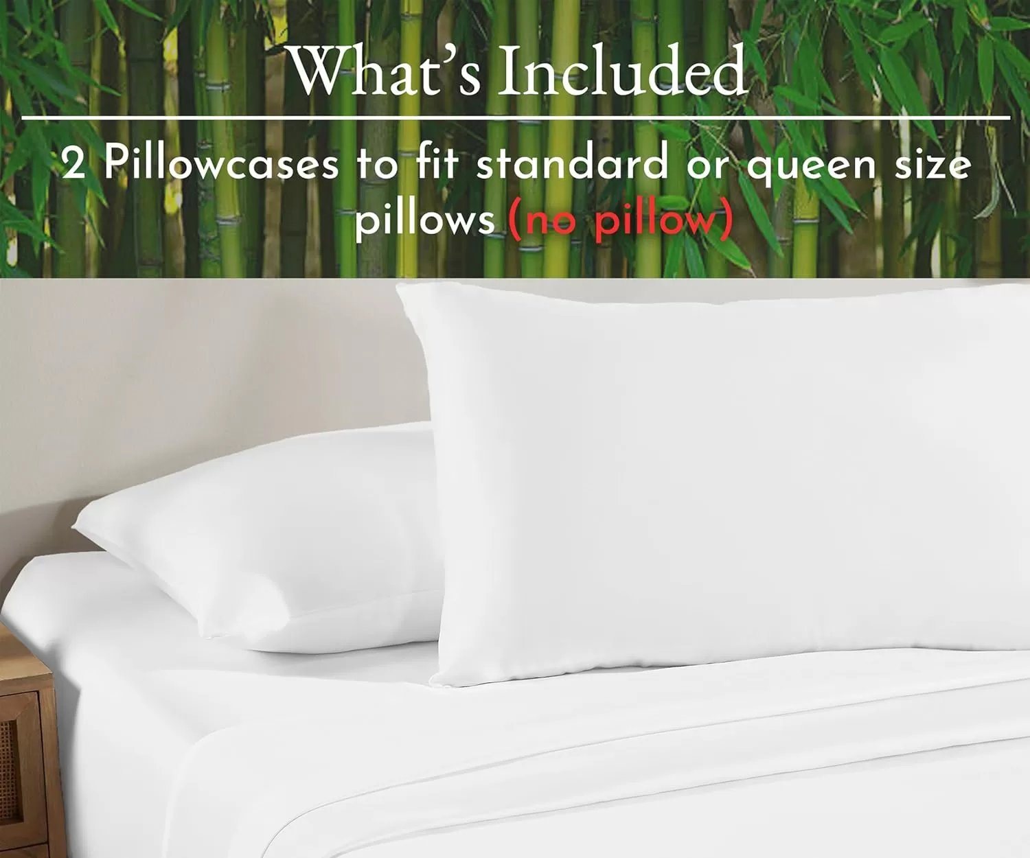 imageCalifornia Design Den Rayon from Bamboo Pillowcases Standard Size Set of 2 for Smooth Hair ampamp Skin Fits Standard ampamp Queen Pillows Navy BlueBright White