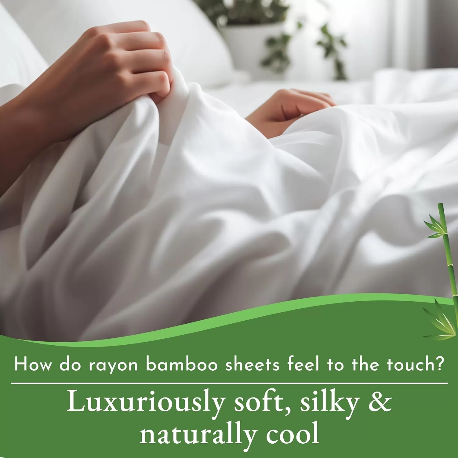 imageCalifornia Design Den Rayon from Bamboo Sheets Queen Size Bed Luxury Silk Sheets Cooling Sheets White Bedsheets with Snug Fitted Deep Pockets Queen WhiteGrey