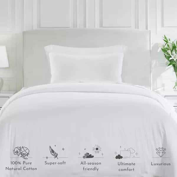 imageCalifornia Design Den Bulk Pack of 8 King Size Duvet Covers Only  400 Thread Count 100 Cotton Sateen Case Includes 8 Duvet Covers White01 White