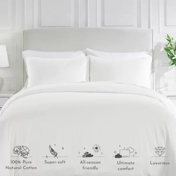 imageCalifornia Design Den Bulk Pack of 8 King Size Duvet Covers Only  400 Thread Count 100 Cotton Sateen Case Includes 8 Duvet Covers White02 Ivory