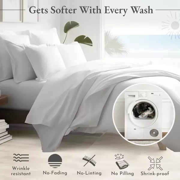 imageCalifornia Design Den Bulk Pack of 8 King Size Duvet Covers Only  400 Thread Count 100 Cotton Sateen Case Includes 8 Duvet Covers White02 Ivory