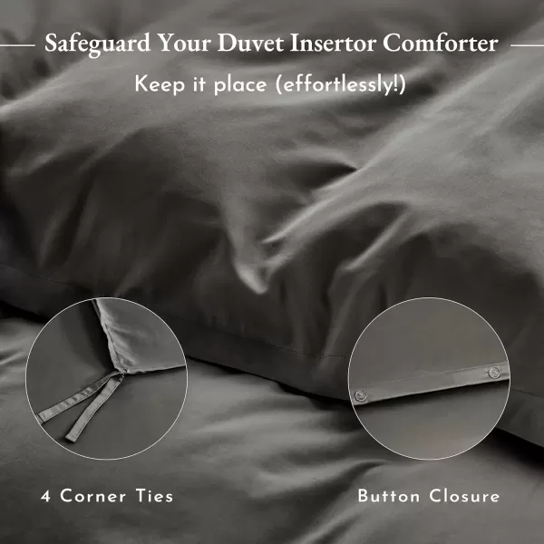 imageCalifornia Design Den Bulk Pack of 8 King Size Duvet Covers Only  400 Thread Count 100 Cotton Sateen Case Includes 8 Duvet Covers White05 Grey