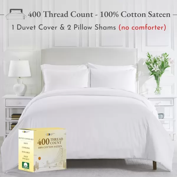 imageCalifornia Design Den Bulk Pack of 8 Queen Duvet Cover Sets  400 Thread Count 100 Cotton Sateen Case Includes 8 Duvet Covers and 16 Pillow Shams White01 White