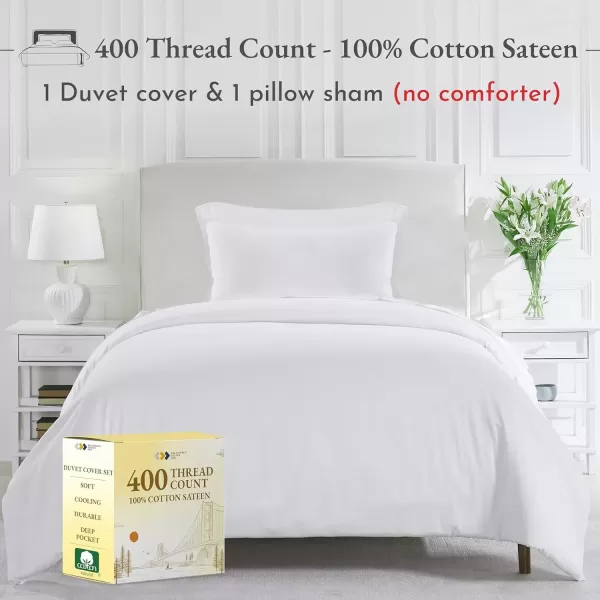 imageCalifornia Design Den Bulk Pack of 8 Queen Duvet Cover Sets  400 Thread Count 100 Cotton Sateen Case Includes 8 Duvet Covers and 16 Pillow Shams White01 White