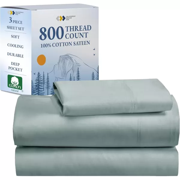 imageCalifornia Design Den Split King Sheets Sets for Adjustable Bed  Buttery Soft 800 Thread Count 100 Cotton Set  Beats Fake Egyptian Claims Bedding Set with Durable Twin XL Fitted Sheets WhiteSoft Teal