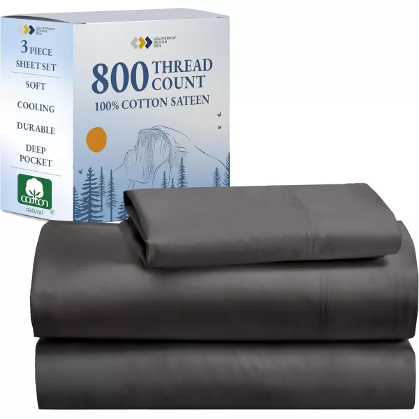 imageCalifornia Design Den Split King Sheets Sets for Adjustable Bed  Buttery Soft 800 Thread Count 100 Cotton Set  Beats Fake Egyptian Claims Bedding Set with Durable Twin XL Fitted Sheets WhiteGrey