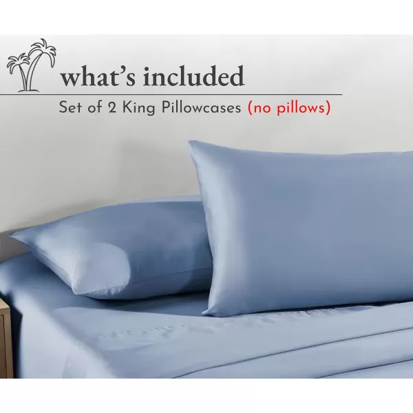 imageCalifornia Design Den 100 Cotton Pillow Cases Standard Size Set of 2 Soft ampamp Cooling Sateen Weave Pillowcase Set StandardQueen BeigeBlue Hydrangea