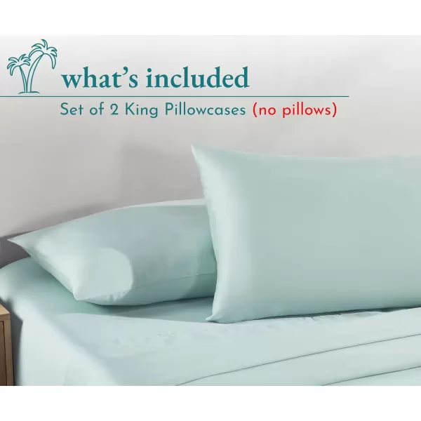 imageCalifornia Design Den 100 Cotton Pillow Cases Standard Size Set of 2 Soft ampamp Cooling Sateen Weave Pillowcase Set StandardQueen BeigeSeafoam