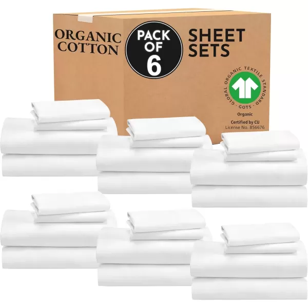 imageCalifornia Design Den 100 Organic Cotton Sheets for Queen Size Bed Deep Pockets Percale Sheets Queen GOTS Certified Soft Cooling Sheets Bed Sheets Queen Sheet Set White Sheets01  Bright White