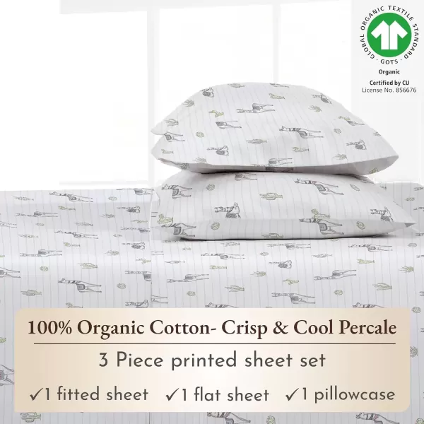 imageCalifornia Design Den 100 Organic Cotton Sheets for Queen Size Bed Deep Pockets Percale Sheets Queen GOTS Certified Soft Cooling Sheets Bed Sheets Queen Sheet Set White Sheets08  Llama Print