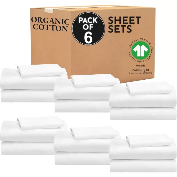 imageCalifornia Design Den 100 Organic Cotton Sheets for Queen Size Bed Deep Pockets Percale Sheets Queen GOTS Certified Soft Cooling Sheets Bed Sheets Queen Sheet Set White Sheets01  Bright White