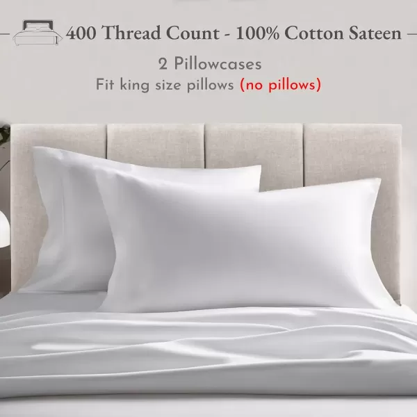 imageCalifornia Design Den Bulk Pack of 40 Piece StandardQueen Size Pillowcases  400 Thread Count 100 Cotton Sateen White01  White