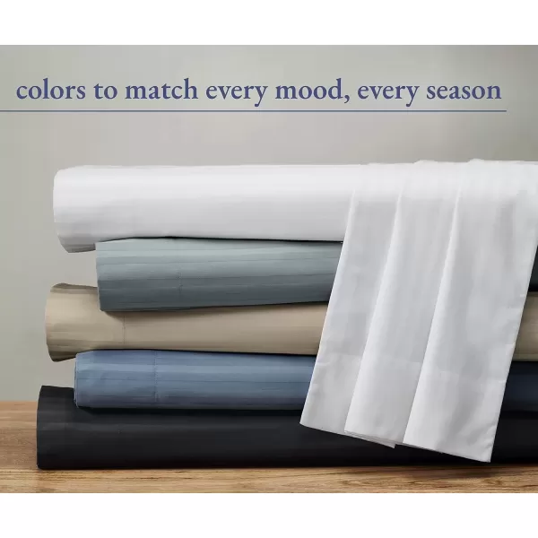 imageCalifornia Design Den Bulk Pack of 40 Piece StandardQueen Size Pillowcases  400 Thread Count 100 Cotton Sateen White02  Striped White