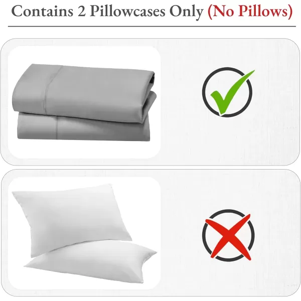 imageCalifornia Design Den Bulk Pack of 40 Piece StandardQueen Size Pillowcases  400 Thread Count 100 Cotton Sateen White06  Grey Light