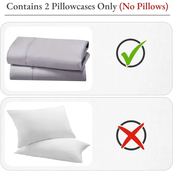 imageCalifornia Design Den Bulk Pack of 40 Piece StandardQueen Size Pillowcases  400 Thread Count 100 Cotton Sateen White07  Gray Lavender