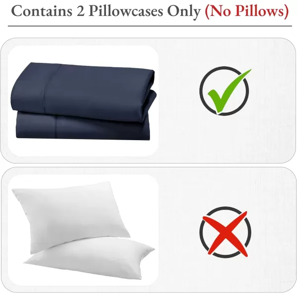 imageCalifornia Design Den Bulk Pack of 40 Piece StandardQueen Size Pillowcases  400 Thread Count 100 Cotton Sateen White09  Indigo Dusty Blue