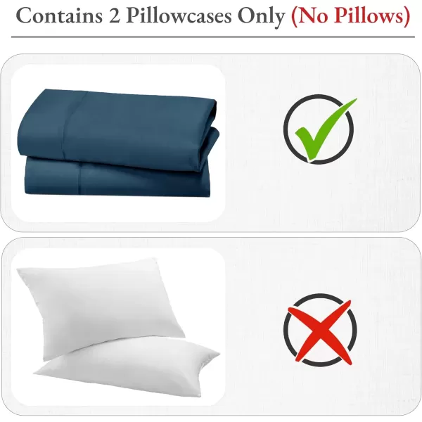 imageCalifornia Design Den Bulk Pack of 40 Piece StandardQueen Size Pillowcases  400 Thread Count 100 Cotton Sateen White10  Blue Peacock