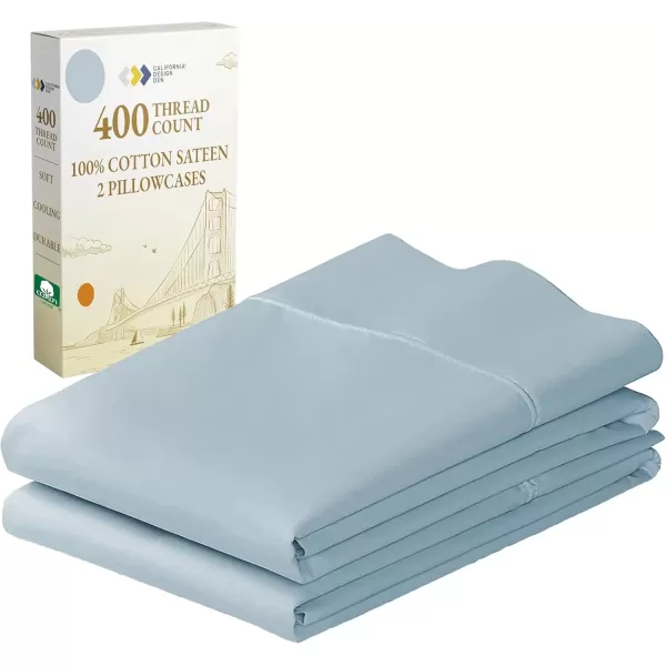 imageCalifornia Design Den Bulk Pack of 40 Piece StandardQueen Size Pillowcases  400 Thread Count 100 Cotton Sateen White11  Blue Sky