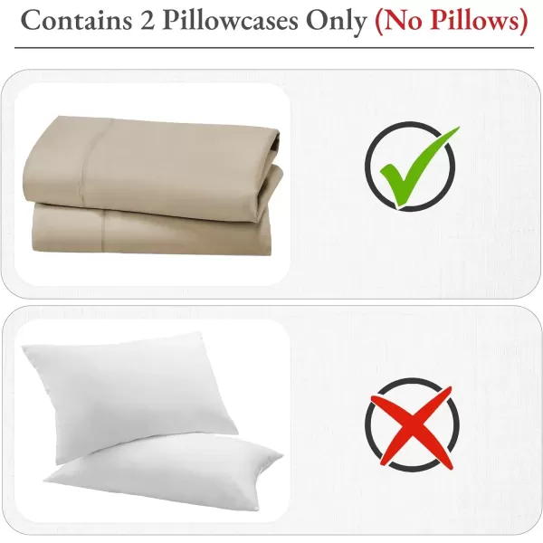 imageCalifornia Design Den Bulk Pack of 40 Piece StandardQueen Size Pillowcases  400 Thread Count 100 Cotton Sateen White12  Beige