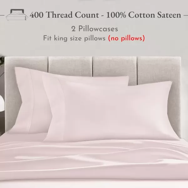 imageCalifornia Design Den Bulk Pack of 40 Piece StandardQueen Size Pillowcases  400 Thread Count 100 Cotton Sateen White17  Pink