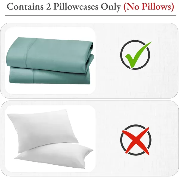 imageCalifornia Design Den Bulk Pack of 40 Piece StandardQueen Size Pillowcases  400 Thread Count 100 Cotton Sateen White20  Teal