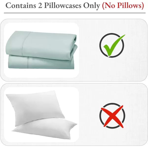 imageCalifornia Design Den Bulk Pack of 40 Piece StandardQueen Size Pillowcases  400 Thread Count 100 Cotton Sateen White21  Seafoam