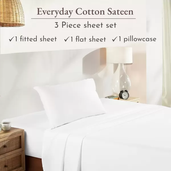 imageCalifornia Design Den Bulk Pack of 6 Full Size Sheet Sets  100 Cotton Sateen Deep Pocket Case Includes 6 Flat Sheets 6 Fitted Sheets and 12 Pillowcases White01  Bright White