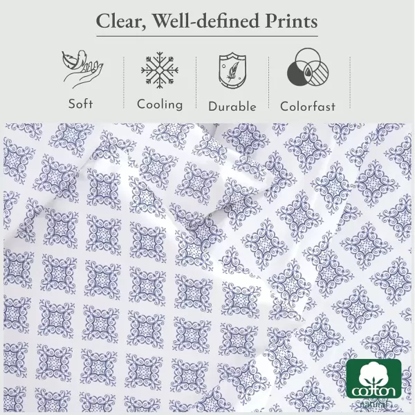 imageCalifornia Design Den Bulk Pack of 6 Full Size Sheet Sets  100 Cotton Sateen Deep Pocket Case Includes 6 Flat Sheets 6 Fitted Sheets and 12 Pillowcases White12  Filigree Print