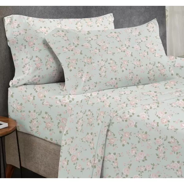 imageCalifornia Design Den Bulk Pack of 6 Full Size Sheet Sets  100 Cotton Sateen Deep Pocket Case Includes 6 Flat Sheets 6 Fitted Sheets and 12 Pillowcases White13  Vintage Rose Print